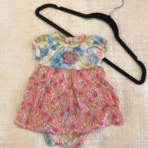 Infant Girl's floral one piece outfit by Baby Lulu